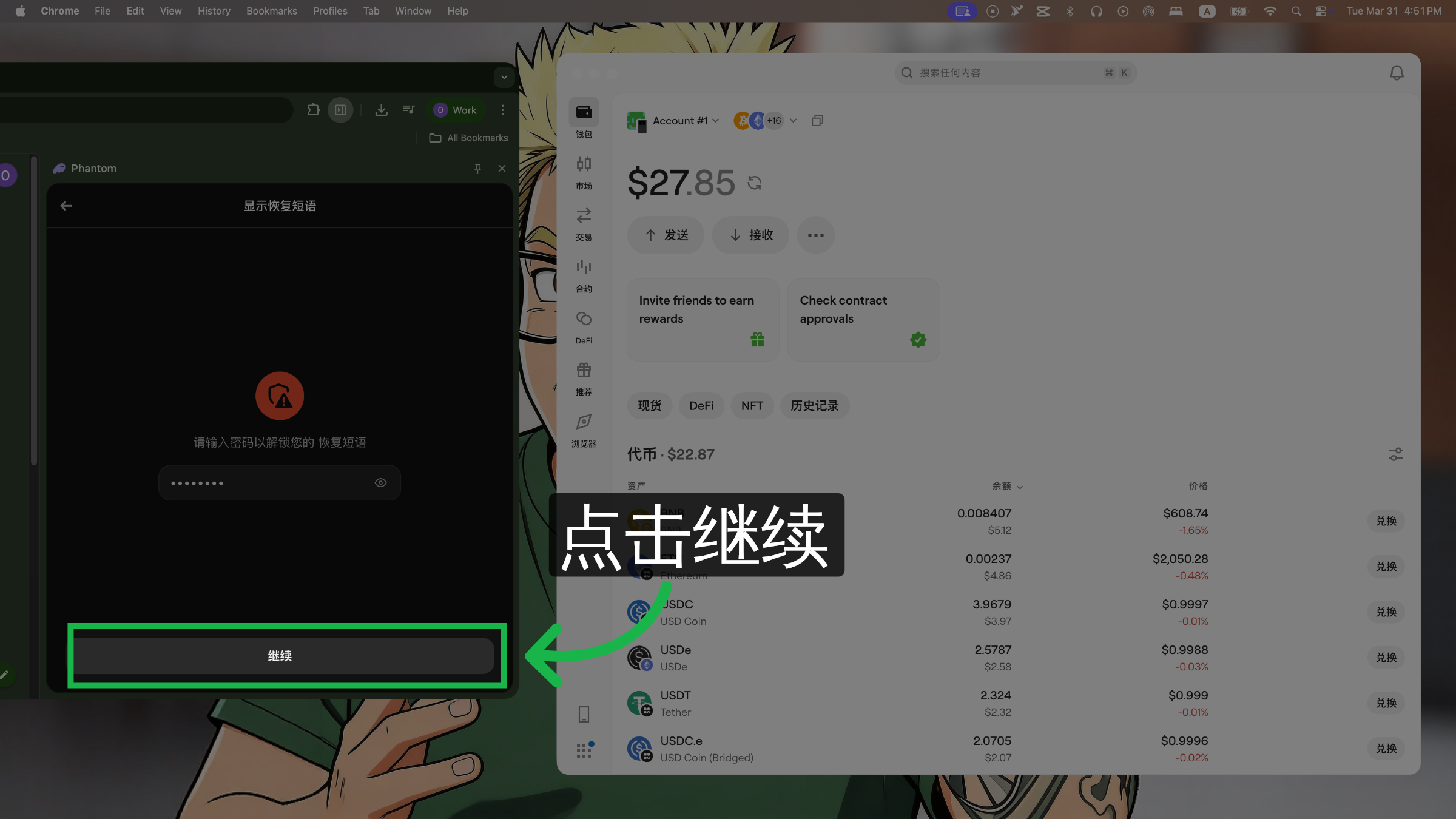输入 Phantom 插件密码